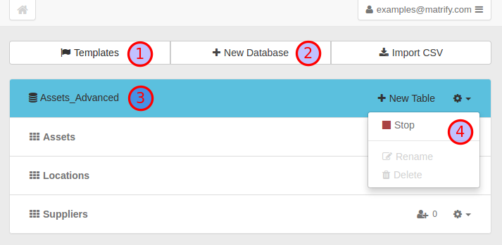 Manage Databases