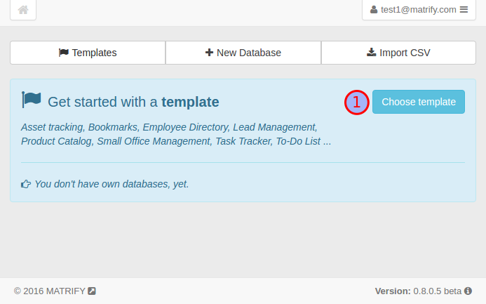 Dashboard after sign up without databases