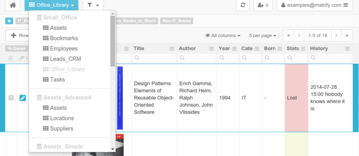 Screenshot of Small Office Example